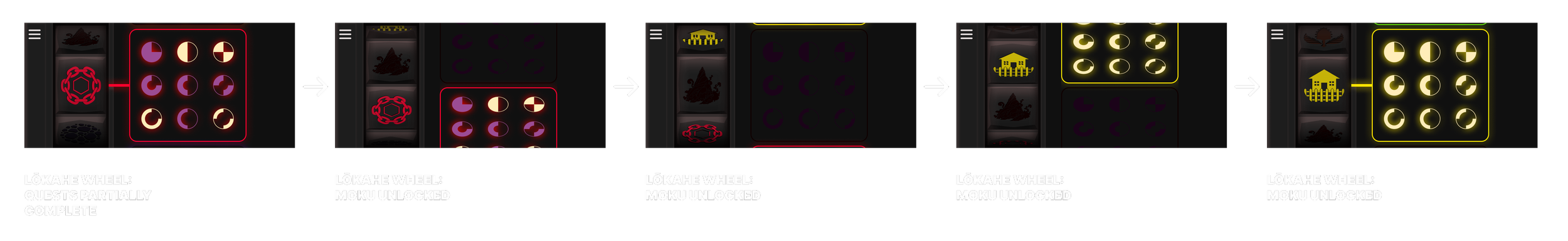 Lōkahi Wheel main navigation wireframe